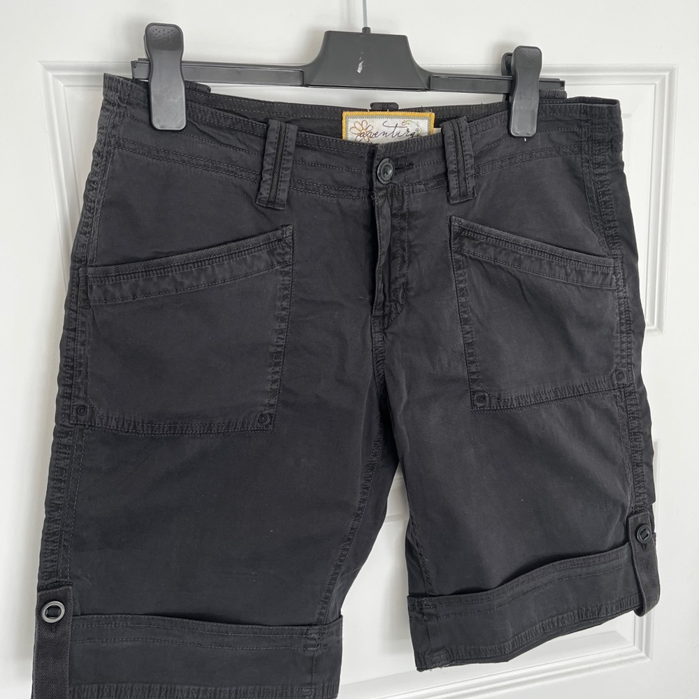 Aventura Black Women's Bermuda Shorts with Patch Pockets